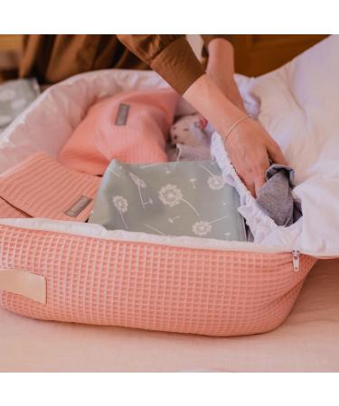 Mimuselina 2 Pack: Portable Baby Diaper Pad & Water-Repellent Diaper Bag - Foldable Dirt-Repellent Design in Waffle Pink for On-the-Go Parents - Buy Online on SooperMarket.com