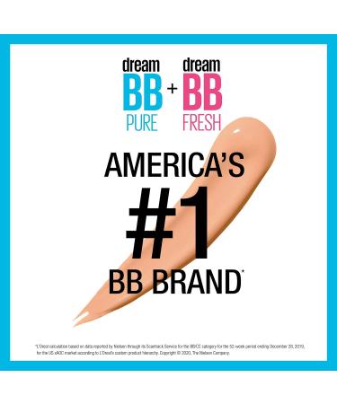 Maybelline Dream Pure BB Cream 8-in-1 Skin Clearing Perfector Light/Medium 1 oz - Pack of 2 - Buy Online on SooperMarket.com