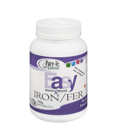 Easy Vitamins & Minerals Iron - Organic Iron (Powder) energy health supplement formula - Gentle Mixes clear No Constipation No Stomach Upset NO taste NO texture NEVER Thickens. - Ultra Premium Dietary Supplement - No Fillers or Binders No Artificial Ingre
