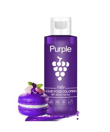 Food coloring - 160ml of liquid food colors for cakes baking cookies macaron - sugar -free concentrated color food coloring for tortendeco drinks Easter egg DIY slime (purple)