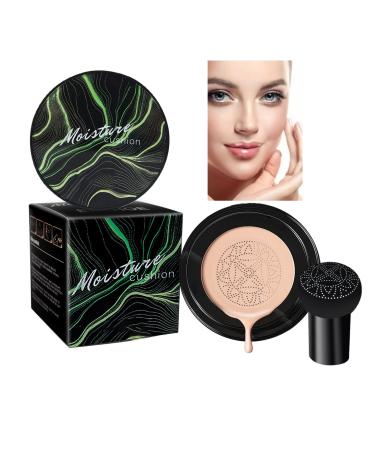 iGuzvaw Mushroom Head Air Cushion CC Cream Moisturizing BB Cream Concealer Long-Lasting Brighten CC Cream Face Makeup Foundation for All Skin Types (Natural)