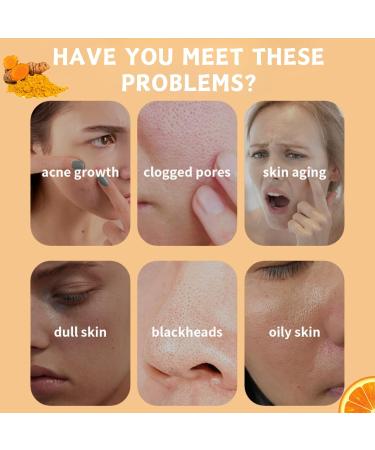 Turmeric Vitamin C Clay Face Mask Turmeric Clay Mask Turmeric Face Mask for Dark Spots Mud Mask Deep Cleansing Face Mask Skin Care Improve Blackheads Acne Dark Spots and Even Out Skin Tone 120g - Buy Online on SooperMarket.com