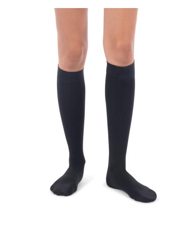 Jomi Compression Knee High Collection 30-40mmHg Surgical Weight Closed Toe 320 (X-Large Black) X-Large Black