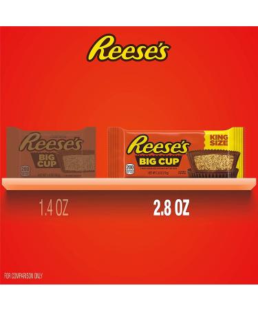 REESE'S BIG CUP Milk Chocolate Peanut Butter Cups Candy - Gluten Free - 2.8 oz King Size Pack (16 Count) - Buy Online on SooperMarket.com