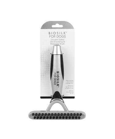 Biosilk Double Sided De-Shedding & Massage Brush For Dogs 1 Brush