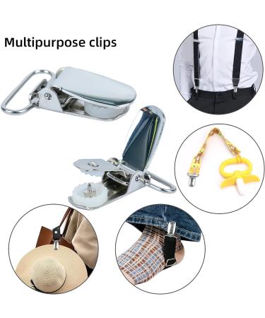 MELOTOUGH 1 Inch Plated Suspender Clips Pacifiers Clips with Plastic Gripping Teeth(5 PCS) - Buy Online on SooperMarket.com