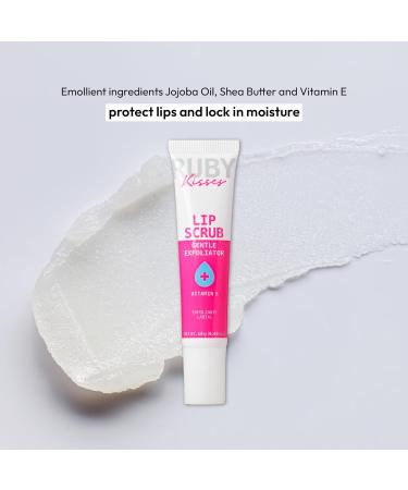 Ruby Kisses Exfoliating Lip Scrub | Gentle Hydrating Lip Care with Jojoba & Shea Butter | Soft Supple Lips Worldwide - Buy Online on SooperMarket.com