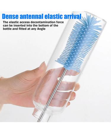 Toatelu Silicone Bottle Brush Set - 2-Piece Long Handle & Rotating Hygienic Cleaning for Baby Bottles & Food Glasses - Buy Online on SooperMarket.com