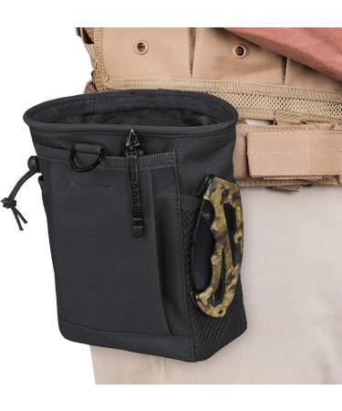 LIVANS Tactical Molle Dump Pouch - Magazine Recovery & Ammo Bag for Airsoft & Hunting - Black - Buy Online on SooperMarket.com