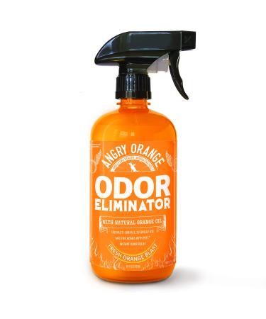 ANGRY ORANGE Pet Odor Eliminator for Strong Odor - Citrus Deodorizer for Dog or Cat Urine Smells on Carpet, Furniture & Floors - Puppy Supplies 24oz (Pack of 1)