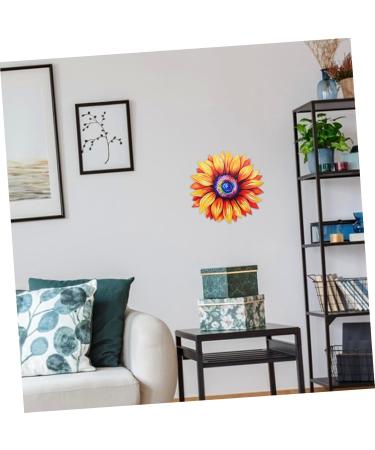 PRETYZOOM Sunflower Art Decor Iron Sunflower Hanging Ornament Sunflower Wall Decor - Buy Online on SooperMarket.com