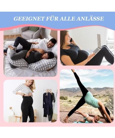 TNNZEET Maternity Leggings for Women | Opaque Pregnancy Leggings with Pockets for Yoga | Skin Color/Light Gray - Buy Online on SooperMarket.com