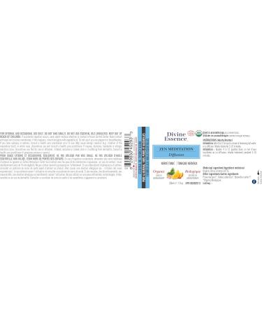 Divine Essence-Organic-Zen Meditation Essential Oil-100% pure & natural-30ml ECOCERT - Buy Online on SooperMarket.com