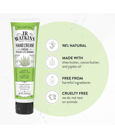 J.R. Watkins Shea Butter Hand Cream Aloe & Green Tea 3.3 oz - 2 Pack - Buy Online on SooperMarket.com