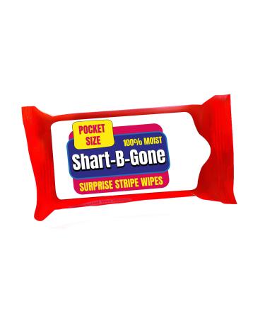 Shart Be Gone Surprise Stripe Wipes - Funny Moist Wipes for Teens and Adults - Travel Size