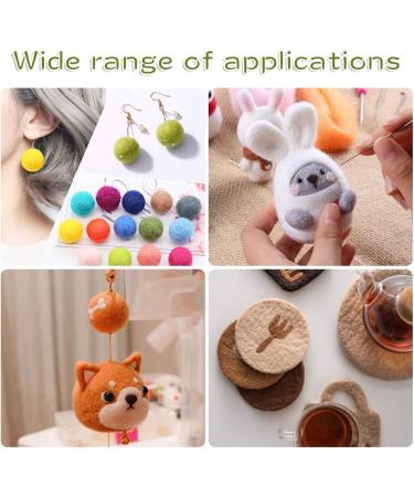 JNENERY Needle Felting Kit: 8 Needles, Tool Holder, Foam, Glue Stick, Fingercots, Scissors & Supplies for DIY Wool Felting - Buy Online on SooperMarket.com