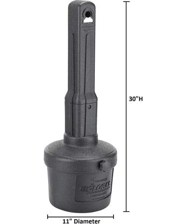 Black Outdoor Ashtray - 1-1/2 Gallon: Weatherproof Design for Outdoor Use - Buy Online on SooperMarket.com