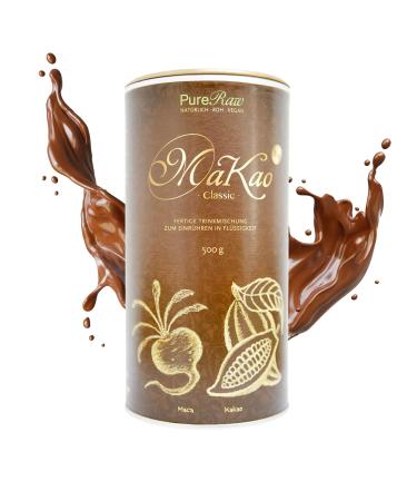 Makao classic cocoa maca lucuma carob (organic raw vegan) drinking chocolate without sugar coffee substitute hot chocolate chocolate chocolate superfood beverage powder - hot chocolate cacao drink powder |Pureeraw 500g Makao Classic Gross