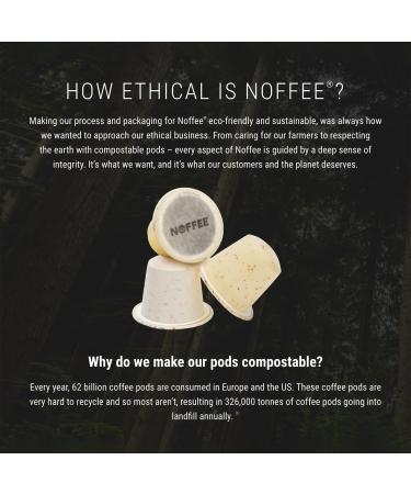 Noffee Premium Chicory Coffee Alternative - Caffeine-Free, Gut-Friendly, Gluten-Free, Vegan - Medium to Dark Blend - 24 Compostable Pods - Buy Online on SooperMarket.com