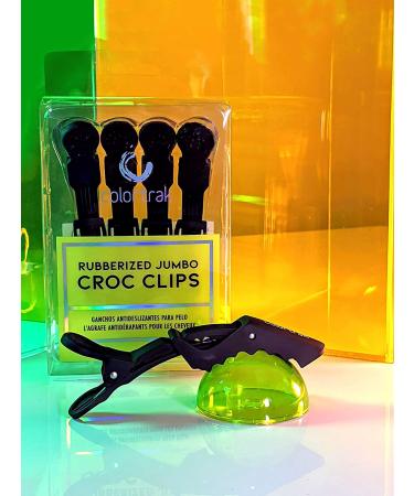 Colortrak Rubberized Jumbo Croc Clips - Stain Resistant, Ergonomic Grip, Double-Hinged Design - 5.3 Inch, Pack of 1 - Buy Online on SooperMarket.com