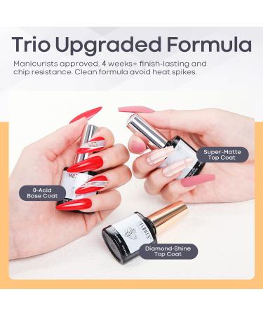 Modelones 10ml Matte Top Coat Base Coat 3Pcs Set - No Wipe, Long Lasting, High Gloss Shine and Matte Effects | DIY Gel Nail Polish at Home - Buy Online on SooperMarket.com