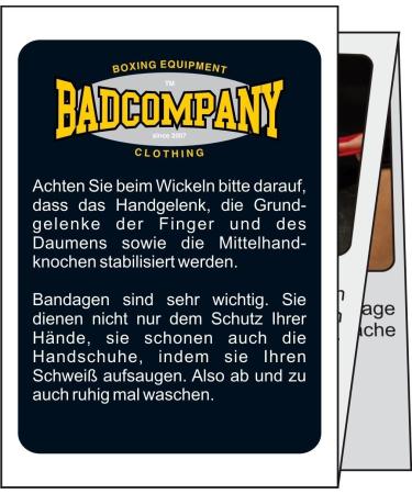 BAD Company Boxing Bands - Elastic Wrist Bandages with Velcro Fastener Thumb Loop | 2.5m - 5m | Black White Red Blue - Perfect for Boxing Training - Buy Online on SooperMarket.com