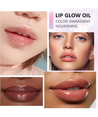 SBHEANGBA Moisturizing Lip Oil No-Sticky Lip Gloss Tinted Lip Balm Lip Care Long Lasting Clear Liquid Lipsticks Plump Lip Glow Oil For Dry Lip's Moisturizing Hydrating And Nourishing 06# Transparent - Buy Online on SooperMarket.com