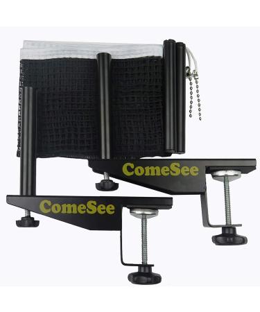 Comesee Professional Table Tennis Ping Pong Net Post Set - Black, 1.5 Inch Width, Adjustable Tension & Height, Easy Setup - Buy Online on SooperMarket.com
