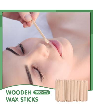 Wooden Wax Sticks Eyebrow Lip Nose Waxing Sticks Small Wax Spatulas Applicator Wood Craft Sticks for Hair Removal and Smooth Skin Spa and Home Usage (300PCS) - Buy Online on SooperMarket.com