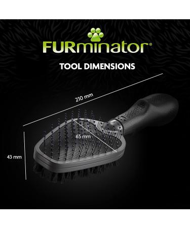 FURminator Dual Grooming Brush for Cats and Dogs - Shedding Tool for Effective Pet Hair Removal - Buy Online on SooperMarket.com