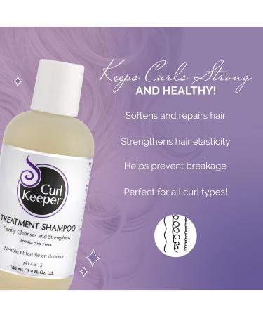 Curl Keeper Treatment Shampoo for Curly Hair - Sulfate-Free Daily Cleanser Strengthens & Restores Curls - 3 Fl Oz - Buy Online on SooperMarket.com