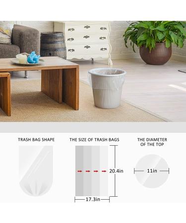 4 Gallon 220 Count Clear Trash Bags - Small Garbage Bin Liners for Home & Office - Fits 12-15 Liter Cans - Strong Plastic Bags - 20.4x17.3 Inch - Pack of 200 - Buy Online on SooperMarket.com