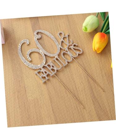 Vaguelly 60 Cupcake Appetizer Picks Birthday Cake Decor Dessert Toppers Party Food Picks Number Cake Decorations Crystal Birthday Acrylic Cake Picks Glitter Big Crown Bride Golden Size 1 - Buy Online on SooperMarket.com