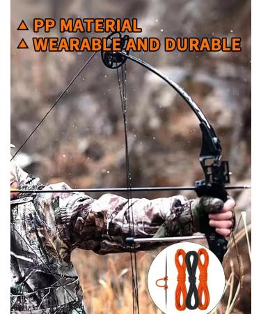 THREE ARCHERS Archery D Loop Rope Pack - 2 Orange/Black Buckle Release Nocking Loops for Compound Bow - Bowstring Serving Thread Included (Pack of 3) - Buy Online on SooperMarket.com