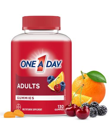 One A Day Adult Multivitamin Gummies - Daily Gummy For Men And Women With Vitamins A B6 B12 C D E Biotin and Zinc Supports Immunity And Bone Health Hair And Nails 130 Gummies