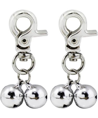 Alohha 2 Pack Pet Products Charm Triple Bell Pendant for Dog Cat Collar Decoration and Training (Silver) - Buy Online on SooperMarket.com