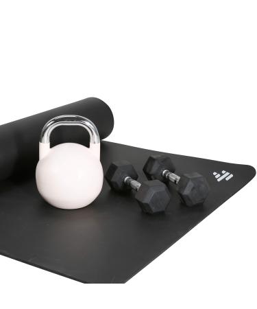Finer Form Over-Sized Exercise Equipment Floor Mat for Weight Benches, Treadmill, Exercise Bikes, Elliptical, HIIT, Yoga and Cardio in Your Home Gym - Exercise Mats Work on both Floor and Carpet