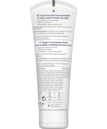 Lavera Good Night 2in1 Hand Cream & Mask | Organic Vegan Natural Cosmetics with Grape & Shea Butter 75ml - Buy Online on SooperMarket.com