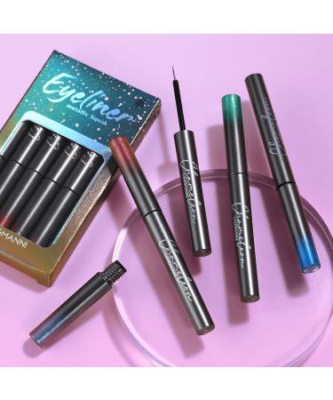 Joyeee Liquid Eyeliner 6pcs Colored Eye Liner Eyeliner Pencil Brown Blue Red White Green Glitter Eyeliner Set Waterproof Smudgeproof Long Lasting Pigmented Gel Eyeliner Make Up for Girl Women Gift #037 - Buy Online on SooperMarket.com
