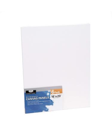 Royal & Langnickel Essentials 16x20 Triple Gessoed Canvas Panel Value Pack for Oil and Acrylic Painting 6 Pack 16x20 - 6pk