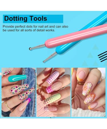 Saviland 12pcs Professional Nail Art Brush Set for DIY Gel Nail Design - Double-End Dotting & Painting Brushes for Nail Extension, Liner, & Pens - Buy Online on SooperMarket.com