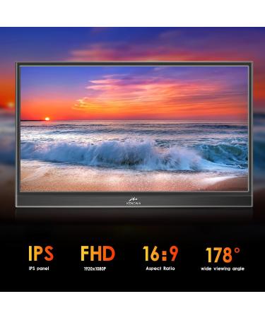 Kenowa 15.6 Touchscreen Portable Monitor - HDR 1920x1080 Eye Care IPS for Raspberry Pi PC Laptop PS4 Xbox | External Monitor with HDMI & USB Type-C - Buy Online on SooperMarket.com