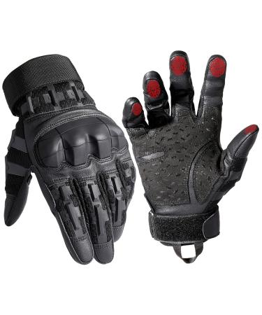 TBusingoto Tactical gloves Men Outdoor Gloves Men Touchscreen Motorcycle Gloves For Bicycle Airsoft Military Paintball for Bushcraft Hunting and Climbing Black