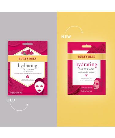 Burt's Bees Hydrating Watermelon Face Masks - 100% Natural (6 Pack) - Buy Online on SooperMarket.com