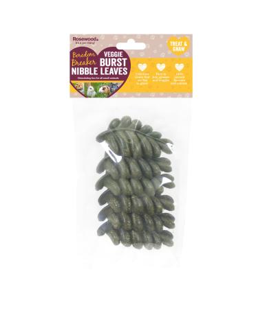 Boredom Breaker Veggie Burst Nibble Leaves Rabbit Treats & Small Animal Treats 6pc 80g