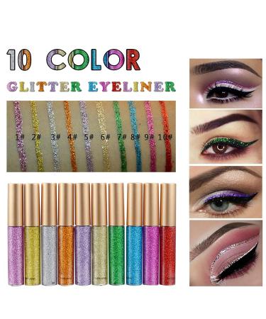 DekRion Blue Glitter Eyeliner - Long-Lasting Waterproof Liquid Eyeliner for Eye Makeup - Buy Online on SooperMarket.com