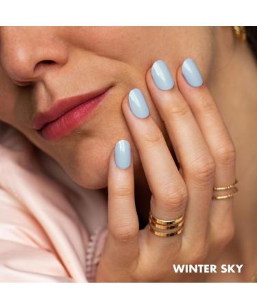 MOYOU LONDON Semi Cured Gel Nail Wraps - Baby Blue | 20 Pcs Salon-Quality Gel Nail Polish Strips with Nail File & Cuticle Stick | UV/LED Lamp Required - Buy Online on SooperMarket.com