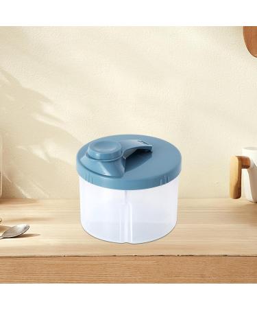 Rotating Milk Powder Dispenser - Portable Formula Storage Box for Newborns - 4 Compartments Snack Container - Blue - Buy Online on SooperMarket.com