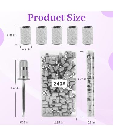 100Pcs 240 Grit Sanding Bands for Nail Drill - Extra Fine Zebra Nail Sanding Bands Set for Manicures & Pedicures - Buy Online on SooperMarket.com