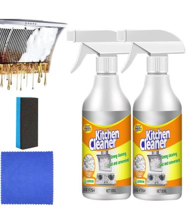 Neat Freekz All-Purpose Kitchen Pots and Pan Cleaner Kitchen Foam Cleaner Kitchen Oil Stains Cleaner Spray Kitchen Grease Cleaner Foam Clean Kitchen Oil Stains With Towel Sponge (2set)